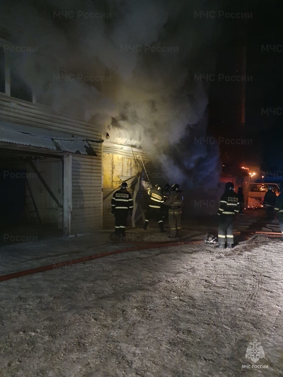 Пожар в нежилом здании в городском округе Орехово-Зуево
